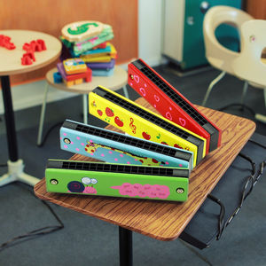 Juego de 12 Harmónicas de Madera de Abedul con Diseño de Dibujos Animados, Instrumentos Musicales Educativos para Niños, Órgano de Boca, <span class=keywords><strong>Piano</strong></span>, Teclado, Guitarra de Juguete - Product Image 4