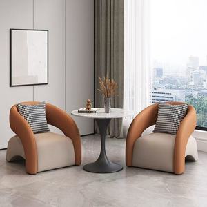 Light Luxury <b>Round</b> Table <b>Chair</b> Set for Hotel Negotiation Sales Office Reception Beauty Salon Lounge Design - Product Image 1