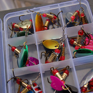 Leurres de pêche artificiels en métal dur pour l'eau salée, cuillère à paillettes, pour bar, spinnerbait, avec boîte, 30 pièces, Offre Spéciale - Product Image 5