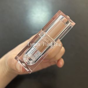 ISMAN - Tubo de Lápiz Labial Cuadrado Transparente Esmerilado Naranja de Lujo, Venta al por Mayor, Etiqueta Privada, Estuche Vacío para Bálsamo Labial, Plástico, Nuevo - Product Image 6