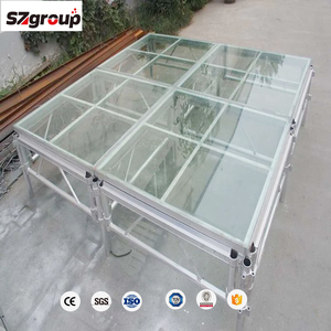 Plataforma de Palco de Vidro Acrílico para Exposições e Eventos, Teste Rigoroso de Instalação, Estrutura de Alumínio - Product Image 1