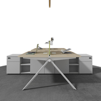 Banc de travail modulaire pour 4 à 6 personnes, poste de travail de bureau avec écran de séparation, MFC, poste de travail en open space, OEM