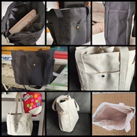 Sac fourre-tout en toile personnalisé avec fermeture éclair et poche, sac de transport en coton pour femmes, idéal pour ordinateur portable, travail, voyage, shopping, emballage de vente au détail