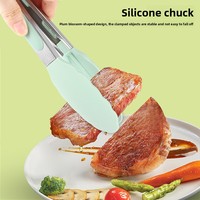 Pinces de cuisine en acier inoxydable résistantes à la chaleur, pinces anti-brûlure pour servir les aliments, pinces de cuisson robustes