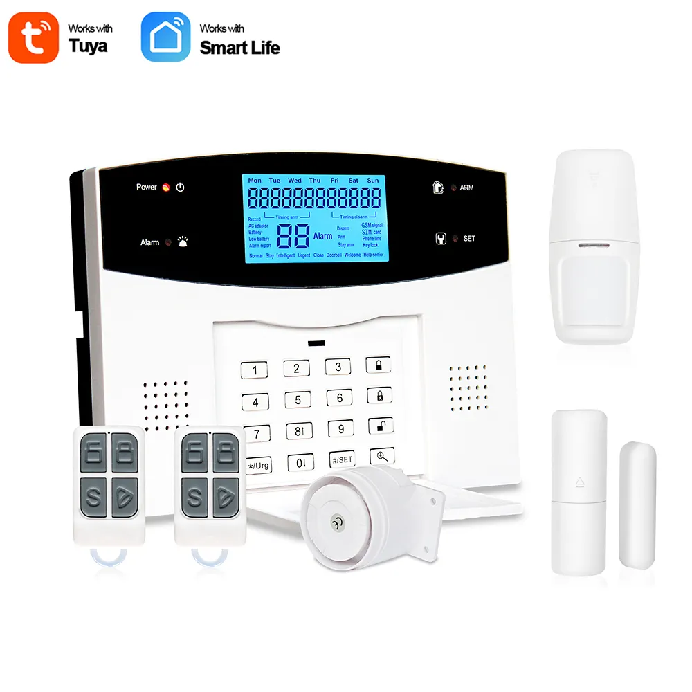 High quality WIFI+GSM+PSTN Wireless Home security Alarm system with iOS/Android APP Control