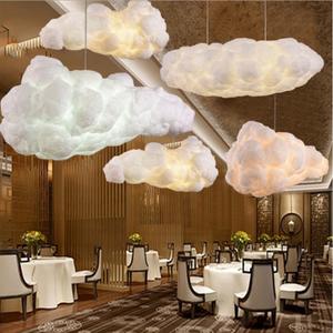 Lampadario a luce nube a luce Led creativo camera da letto per bambini negozio di abbigliamento bianco nuvola luce asilo nido creativo netto nuvola rossa - Product Image 6
