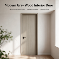 Porte intérieure en bois insonorisée et imperméable de dernière conception, porte solide pour hôtel et appartement