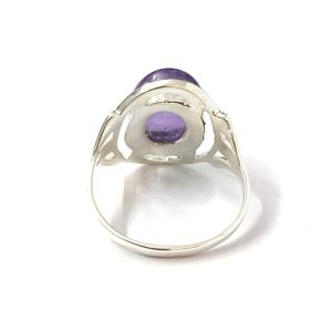 แหวนพลอยอเมทิสต์ เงินแท้ 925 แหวนพลอยทำมือ คอลเลคชั่นแหวนเงินคุณภาพ ราคาขายส่ง - Product Image 4