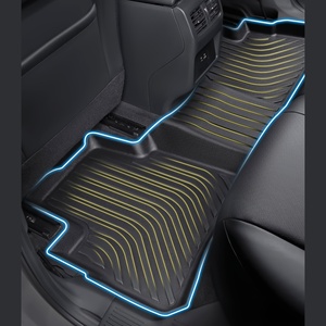 Tapis de sol KADDEN pour Nissan Rogue 2021-2026, en caoutchouc TPE <span class=keywords><strong>OLIVER</strong></span>, protection tout temps, design géométrique, faciles à nettoyer, pour l'avant et la 2ème rangée - Product Image 6