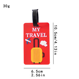 Étiquettes de bagages en PVC de forme personnalisée, étiquettes de sac en silicone 3D personnalisées, étiquettes d'identification de valise uniques - Product Image 2