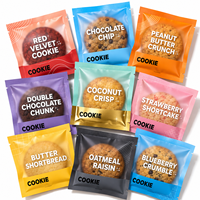 Sacs d'emballage pour aliments, pain, beignets, avec logo personnalisé imprimé, en plastique laminé, petits sacs transparents thermoscellables pour biscuits