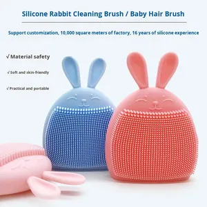 Manual Silicone Facial Cleansing Brush - Soft Face Scrubber <b>Pad</b> for Deep Pore Cleaning and Exfoliating Skin Care - Product Image 3