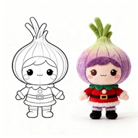 Poupée en peluche anime personnalisée avec doublure en maille brodée, peluche super douce, tailles personnalisées (11-30 cm)
