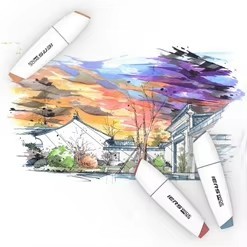 Marcadores de Alcohol Profesionales Finecolour para Dibujo Artístico, Marcadores de Línea Ancha, Recargables, en Empaque Suelto - Product Image 6