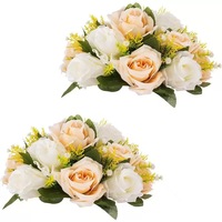 Boule de fleurs artificielles en forme de rose pour centre de table, idéale pour mariage, Saint-Valentin, remise de diplôme, Nouvel An et Pâques