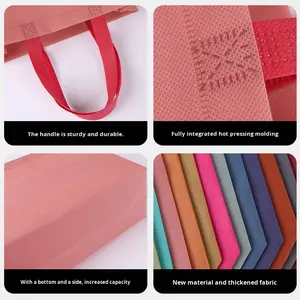 Sac fourre-tout réutilisable en non-tissé avec logo personnalisé, sac de shopping durable et lavable pour la publicité et les cadeaux - Product Image 3