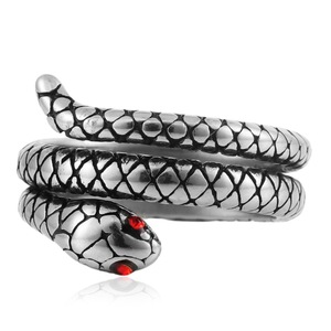 yunnique <b>Titanium</b> Steel Snake <b>Ring</b> Open Design Unisex Jewelry Gift Fashion Animal Zodiac Style FY280211 - Product Image 3