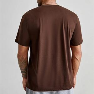 Camiseta Gráfica con Monograma Personalizada al por Mayor para Hombre, Talla Grande, Color Sólido, Informal, 100% Algodón Tejido - Product Image 5