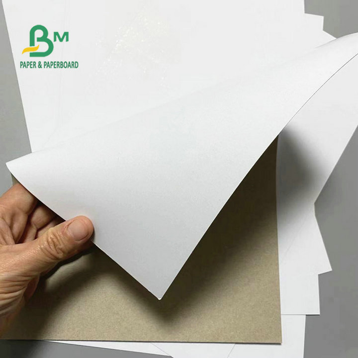 White Clay Coated Duplex Board , Recycled Pulp Gray Back Board 0.3mm - 2mm Thick