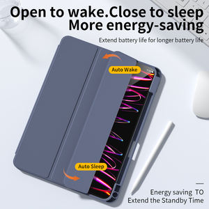 Porte-crayon intégré étui en cuir PU couverture intelligente Triple pli pour <span class=keywords><strong>Apple</strong></span> <span class=keywords><strong>iPad</strong></span> <span class=keywords><strong>Pro</strong></span> 11 Air 4/5 génération Case11 pouces - Product Image 6