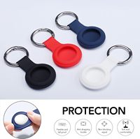 Étui compatible avec AirTags avec porte-clés, étui anti-rayures pour AirTag, porte-clés GPS pour collier d'animal de compagnie/valise/sac/clé