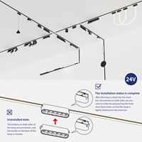 DGLUX Ultra Mince Montage En Surface Linéaire Piste Magnétique Dc48v Éclairage Intérieur Led Système D'éclairage Sur Rail Magnétique
