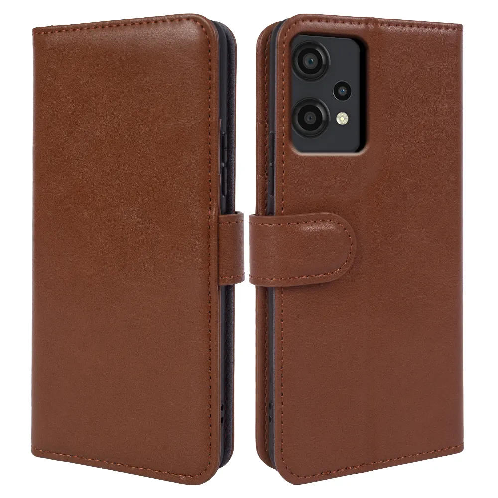 Factory Price Oem Logo Customized fou Oneplus Nord 2/CE/2T Genuine Leather Wallet Case, flip phone case with card case