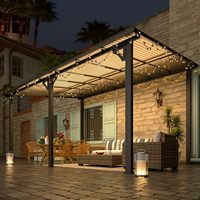 4,3 x 3 m Pavillon für die Terrasse, Hartdach-Pavillon mit Überdachung