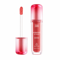 Cosmétiques professionnels OEM ODM personnalisés à étiquette privée, gloss à lèvres coréen naturel végétalien, imperméable, longue tenue, transparent avec paillettes