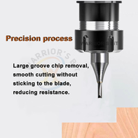 Warrior's Micro Usinage Fraise Droite 1/4 & 1/2 Tige TCT Carbure 2Flutes pour MDF Bois et Travail du Bois Support ODM Personnalisé