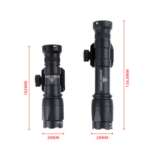 Lampe torche tactique M300C M600C avec rail de 28 mm, LED à focalisation réglable, éclairage extérieur avec faisceau long et lumineux et éclairage arrière - Product Image 1