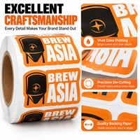 Étiquettes de bière personnalisées, autocollants en rouleau BOPP blancs, autocollants adhésifs pour bouteilles et canettes de brasserie, impression personnalisée imperméable