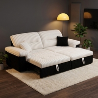 Nordisches Komfortables Stoffsofa 3-Sitzer Faltbar Platzsparend Modernes Wohnzimmer Schlafsofa für Apartments und Hotels