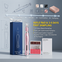 Perceuse à ongles électrique portable 30000 tr/min, logo personnalisé, polisseuse de manucure en acier inoxydable, certifiée CE ROHS FCC, directement de l'usine