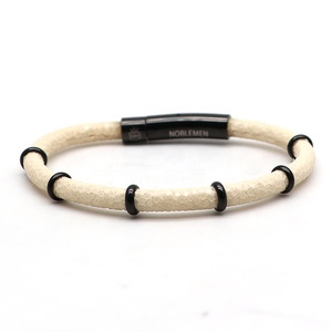 Vòng Tay Da Cá Đuối Làm Bằng Tay Trang Sức Vòng Tay Nam Với Móc Nam Châm - Product Image 5