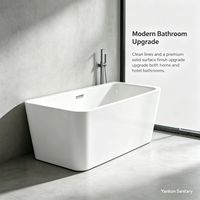 Baignoire autoportante en acrylique avec panneau de commande intelligent, chauffage à température constante, massage à bulles, baignoire pour adultes