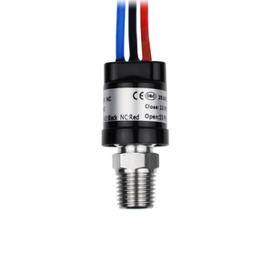 สวิตช์แรงดันแบบปิดปกติ 10PSI ปิดเมื่อ 15PSI เปิด ข้อต่อเกลียว NPT1/4 ฐาน 304SS -30~120 ℃   ตัวควบคุมแรงดันระบบทำความเย็น HVAC - Product Image 1