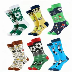 <span class=keywords><strong>Calcetines</strong></span> Deportivos Novedosos para Hombre, Talla Grande, de Algodón Jacquard, con Patrones de Fútbol, Tenis, Voleibol y Ping-pong, <span class=keywords><strong>Divertidos</strong></span>, Casuales, al por Mayor - Product Image 1