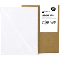 Étiquettes d'expédition pour imprimante laser et jet d'encre, format A4, 8,5x11, feuille entière A4