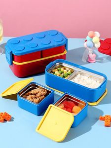 Portable Large-Capacity <b>Lunch</b> <b>Box</b> with Water Cup for Students and Office Workers Cross-Border Product Custom Logo - Product Image 4