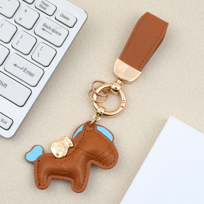 Brown pony bracelet buckle