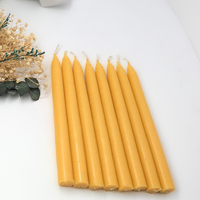 Bougie en cire d'abeille pure sans gouttelettes de 8 pouces, non toxique, pour la maison, la prière, longue durée de combustion, 100% naturelle