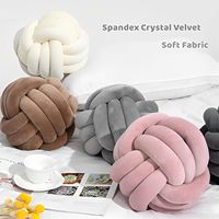 Coussin rond coloré en gros pour la décoration intérieure, 13 cm, 22 cm, 28 cm, coussin doux en forme de boule nouée