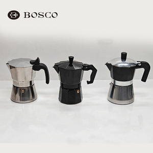 وعاء موكا للغاز/الكهرباء، وعاء فرنسي للطهي على الموقد، من الألومنيوم، تصميم بسيط، سعة 150 مل، غطاء أسود، عازل للحرارة >24 - Product Image 2