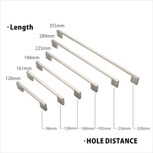 Filta đồ nội thất hiện đại nhà bếp kẽm cửa xử lý rắn Brushed Brass Tủ kéo 2008 - Product Image 5