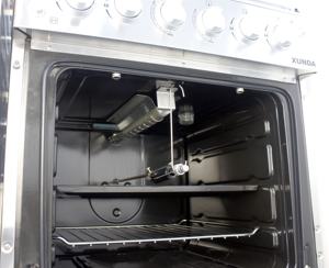 Cuisinière à gaz Xunda commerciale à 5 brûleurs en acier inoxydable 80 cm, autoportante, avec <span class=keywords><strong>four</strong></span> - Product Image 4