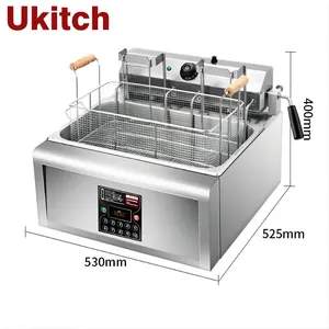 Electric explosion furnace Deep table top fryer automatic basket lift Electric or Gas Deep Fryer for sale