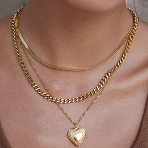 Custom wholesale 316L Stainless Steel 14k 18k Gold Plated Heart Picture Photo Pendant <b>Locket</b> Necklace for Women Men - Product Image 3
