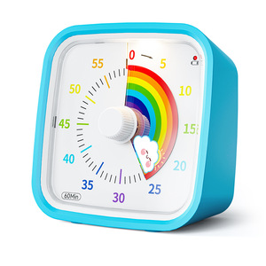Kitchen <b>Timer</b> 60 Min Dial Visual <b>Timer</b> For Children Student Homework Alarm Clock Square Design Easy Operation - Product Image 2