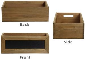 Cesta de almacenamiento de frutas y verduras para el hogar con escritura de <span class=keywords><strong>pizarra</strong></span> Grabado de madera de pino para House Restaurant Hotel - Product Image 6